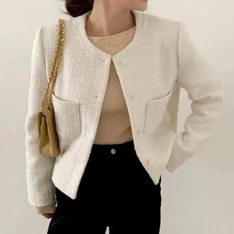 Womens Textured Button-Up Cardigan-Beige-2