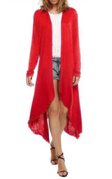 LOVEMI - Lovemi - Long Sleeve Trench Coat Knit Long Cardigan