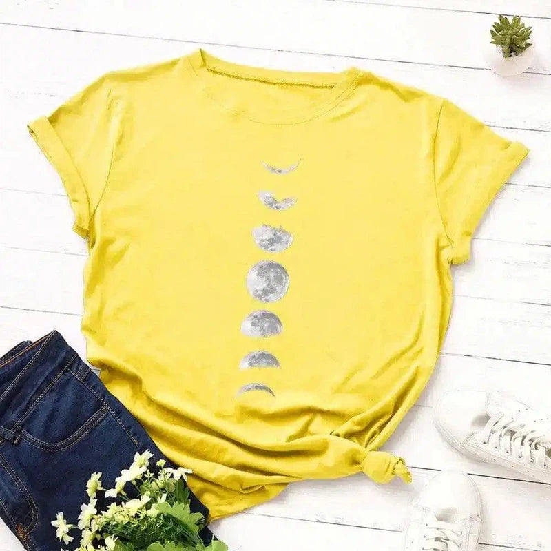 LOVEMI - Lovemi - Loose Round Neck and Short Sleeve T-shirt Blouse