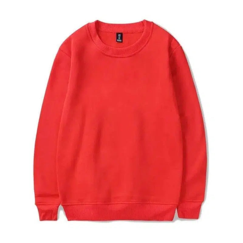 Men's and women's sweater fashion tide brand printing casual-Red-1