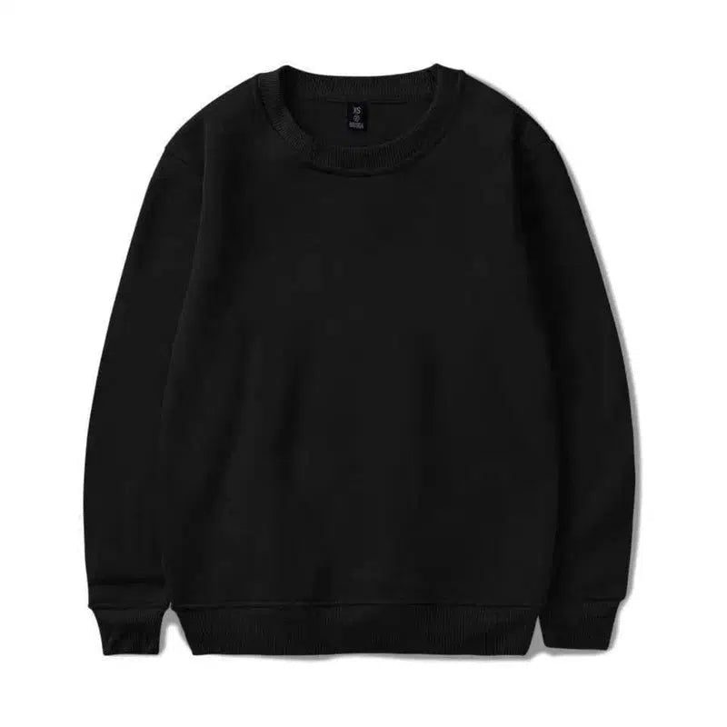 Men's and women's sweater fashion tide brand printing casual-Black-4