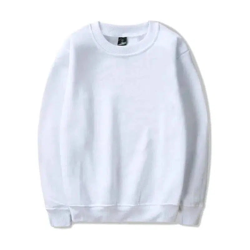 Men's and women's sweater fashion tide brand printing casual-White-5