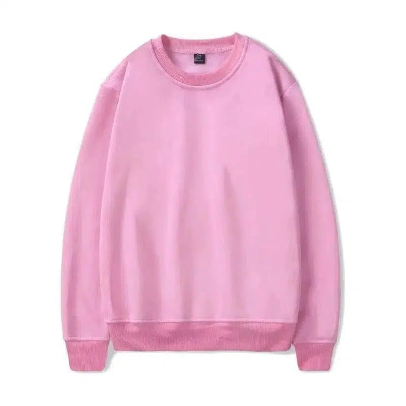 Men's and women's sweater fashion tide brand printing casual-Pink-6