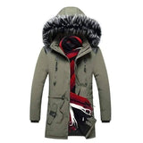 LOVEMI - Lovemi - Men's fur collar hooded down jacket