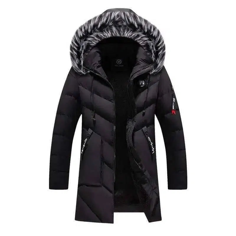 LOVEMI - Lovemi - Men's fur collar hooded down jacket