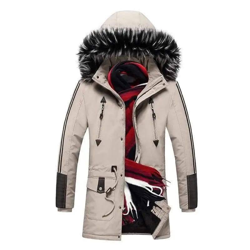 LOVEMI - Lovemi - Men's fur collar hooded down jacket