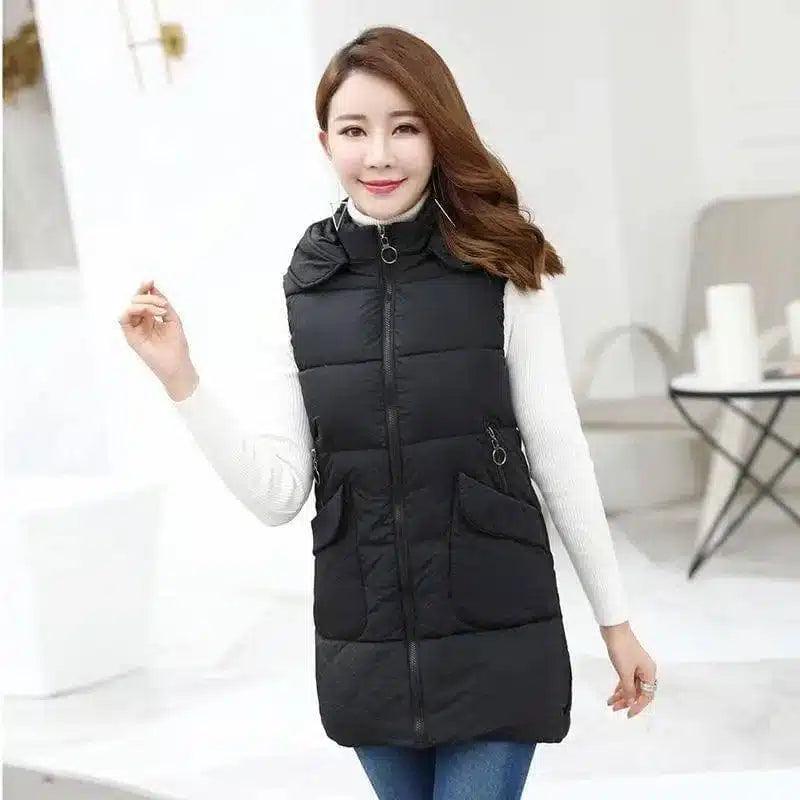 LOVEMI - Lovemi - Mid-length down cotton vest