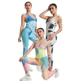 LOVEMI - Lovemi - One-piece Yoga Wear Running Fitness Tie-dye