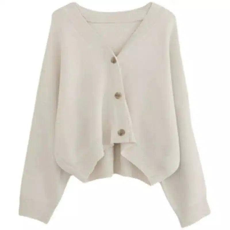 Womens Draped Front Knit Cardigan-1