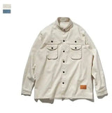 Pocket stitching men's long sleeves-Apricot-2