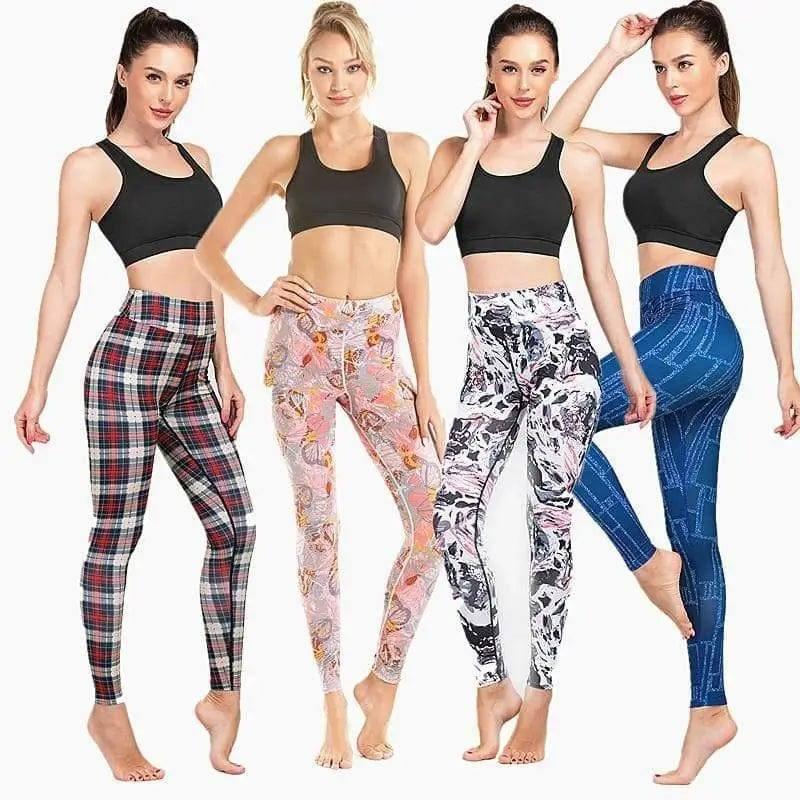 Print yoga running pants-1