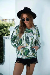 LOVEMI - Lovemi - Printed Hooded Pocket Sweatshirt