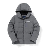 Printed hooded warm jacket-Grey-2