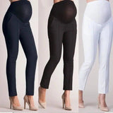 Pure color leggings for pregnant women-1