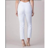 Pure color leggings for pregnant women-White-2