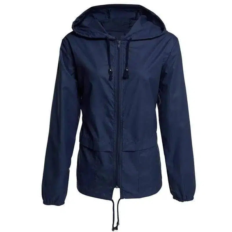 LOVEMI - Lovemi - Raincoat Zipper Hooded Lightweight Outdoor Jacket