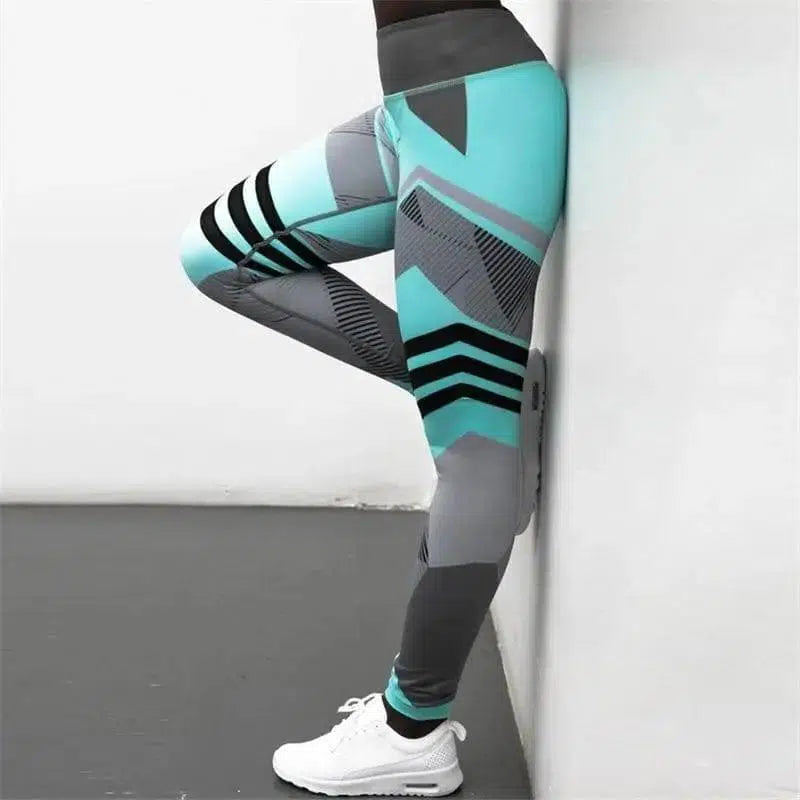 Reflective Sport Yoga Pants-Green-5