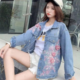 LOVEMI - Lovemi - Ripped Denim Short Jacket Women Loose Jacket