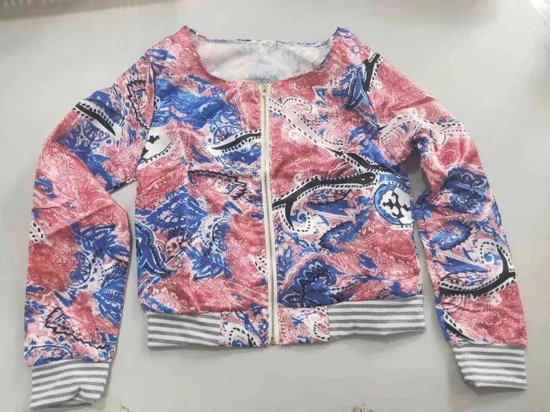 Women's Printed Lightweight Fashion Jacket-Picture color-2