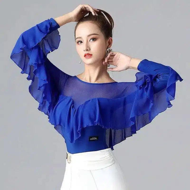 LOVEMI - Lovemi - Ruffle Things Up Long Sleeve Top