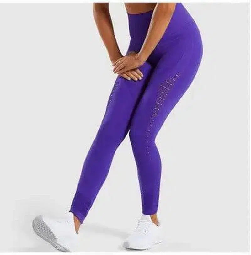 Seamless yoga pants-Purple-5