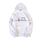 Simple print hooded couple's sweater-1