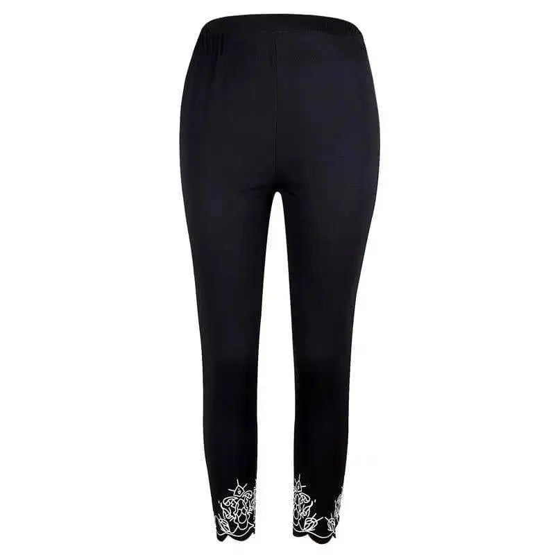 LOVEMI - Lovemi - Slim Slimming Printed Cropped Trousers