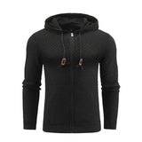 Sport & Daily Solid Color Men Hoodie-Black-1