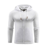 Sport & Daily Solid Color Men Hoodie-White-2