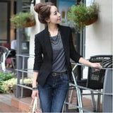 Woman's Casual Blazer for Everyday Wear-Black-1