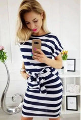 Striped Dress-blue-18