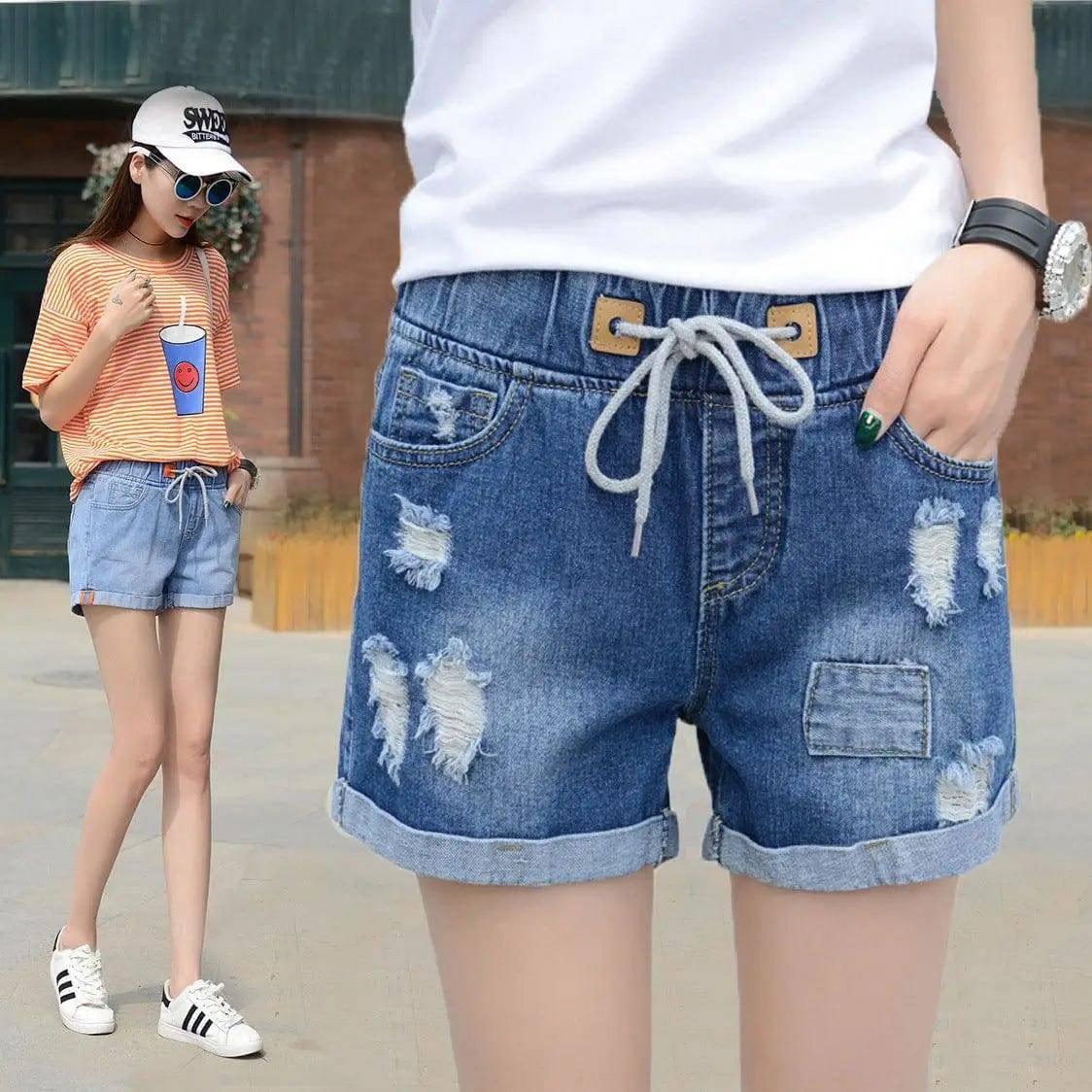 LOVEMI - Lovemi - SUNDAY - VEGAN WOMENS DENIM SHORTS