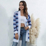 Tie-dye Christmas Leopard Print Knitted Cardigan Jacket-Gradient stripes-15