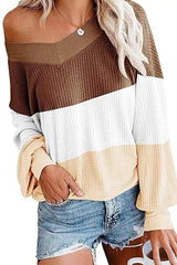 LOVEMI - Lovemi - V-neck bat sleeve sweater