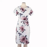 LOVEMI - Lovemi - V-Neck Printed Dress