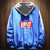 Stylish Coloured Windbreaker Bomber Jacket-Blue-2