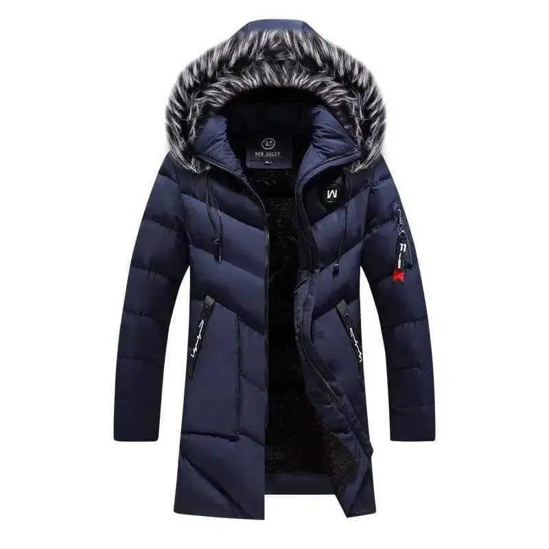 Winter Korean cotton padded men keep warm-Navy Blue-3