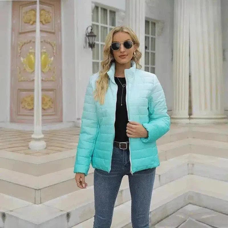 Women's Quilted Insulated Jacket-Sky Blue-4