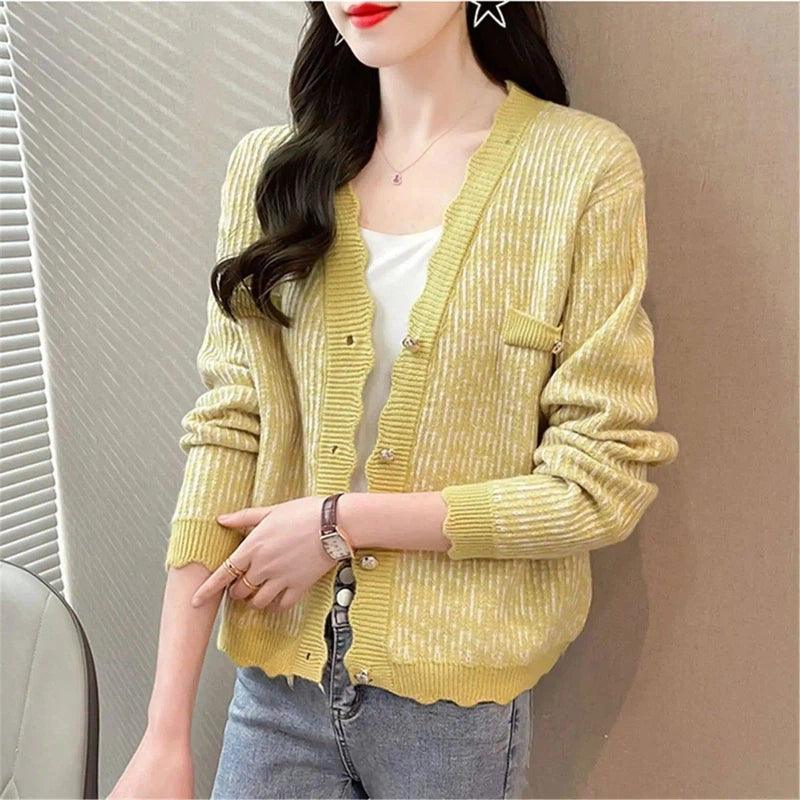 LOVEMI - Lovemi - Women's Korean Style Sweater Jacket Women's Short