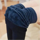 Women's solid color leggings-Navy Blue-5