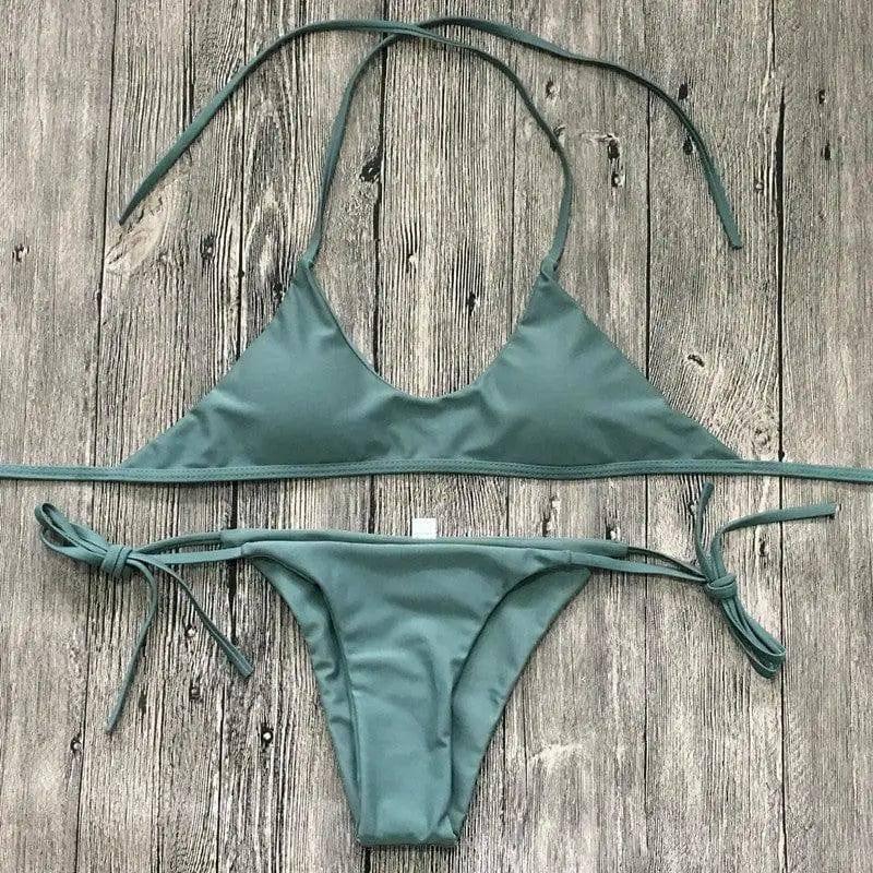 Low waist bikini-Green-3