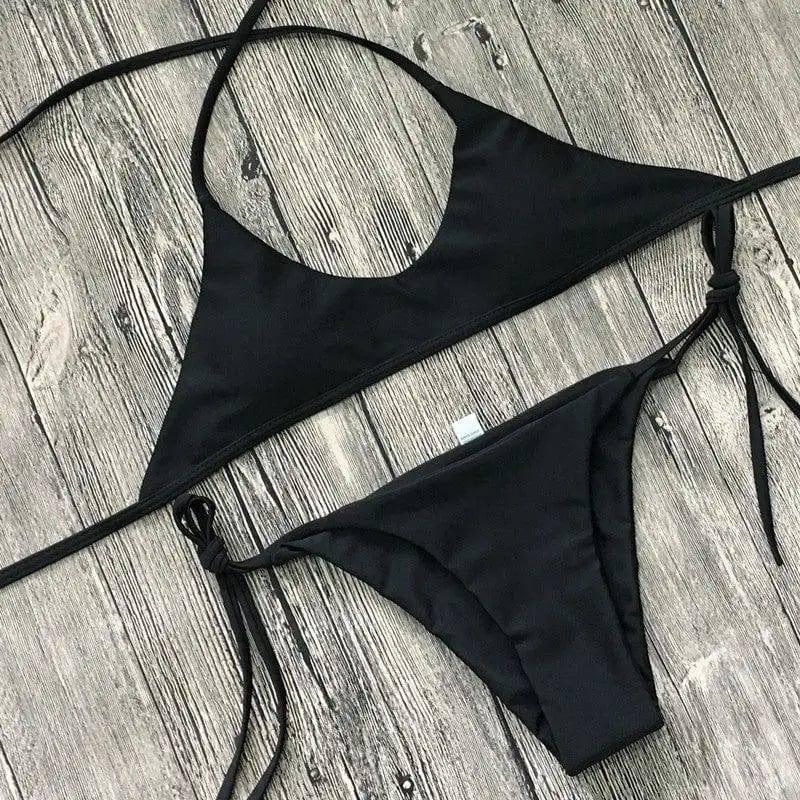 Low waist bikini-Blue-4