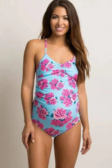 Maternity swimwear solid color pull-edge new hot sale bikini-3