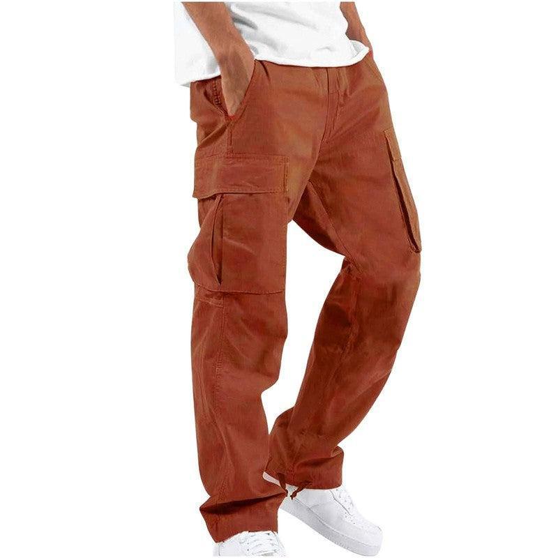 Stylish Fatigue Cargo Pants for Men-Orange-9