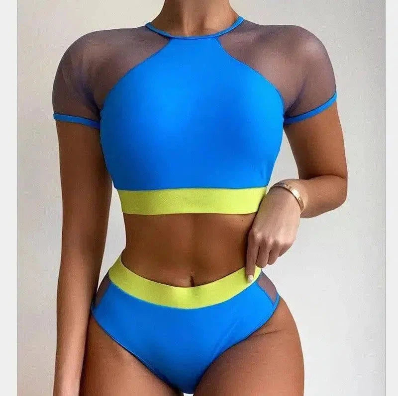 Bandage Cool Swimsuit High Waist Bikini-1