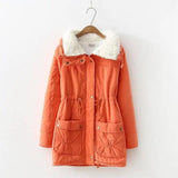 Mid-length Slim-fit Peach Skin Coat-13