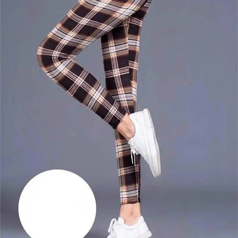 LOVEMI - Lovemi - Milk silk check leggings