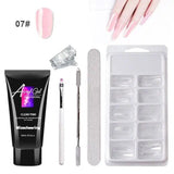 Painless Extension Gel Nail Art Without Paper Holder Quick-7Color-7