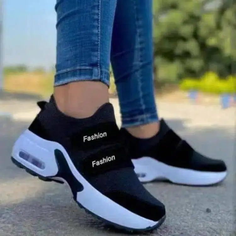 Platform Sneakers Fashion Casual Sports Shoes Women's-Black-3