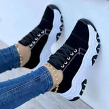 Platform Sport Flats Shoes Lace-up Sneaker Outdoor Walking-3